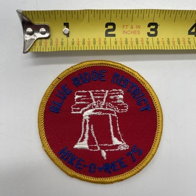 Vintage 1975 Boy Scout Hike O Ree Patch Blue Ridge District 3  Round BCentennial