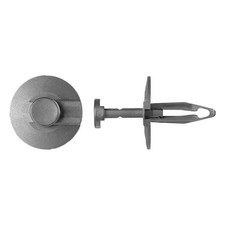 Zoro Select 5935Pk Push-In Rivet, Dome Head, 1/4 In Dia., 29/32 In L, Nylon,