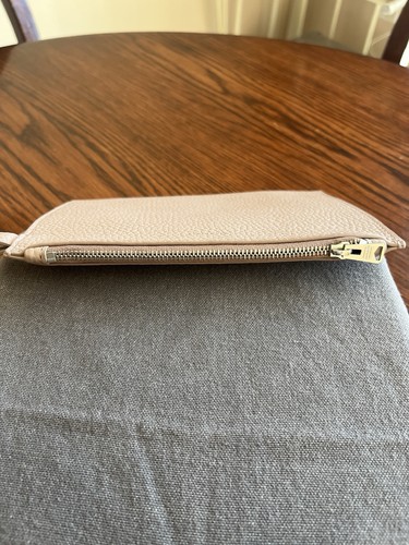 AllSaints Beige Pebbled Leather Zipper Pouch - Bild 4 von 5