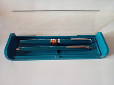 Vintage Pilot 55 Teal Green M Nib Fountain  Ballpoint Pen Set Japan BP007
