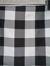 Lann’s Linens Tablecloth 60x126 Black White Buffalo Plaid Polyester