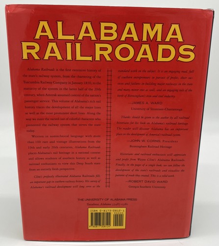 Alabama Railroads de Wayne Cline, libro de tapa dura de historia y transporte - Imagen 2 de 9