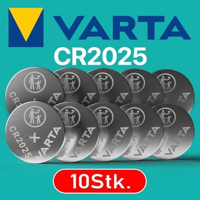 10x Varta CR2025 CR 2025 Batterien Frische Markenqualität Knopfzellen MHD 2035
