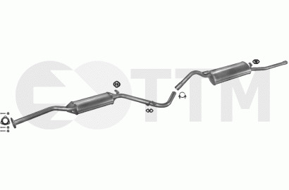Silencieux d'échappement Skoda Felicia Break 1.3 réduisant le bruit et les vibrations