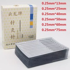 100pcs Acupuncture YUNLONG Cloud Dragon Needle with No Tube Foil Wrapped 0.25mm
