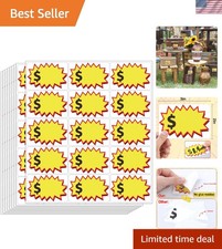 300 Yellow Garage Sale Stickers 2"x3" Removable Price Labels for Community Sales