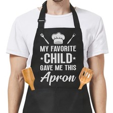 Funny Apron for Dad Birthday Fathers Day Cooking Grilling Gifts for Mens