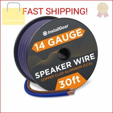 InstallGear 30ft 14 Gauge Speaker Wire - Copper Clad Aluminum Car Audio Speaker