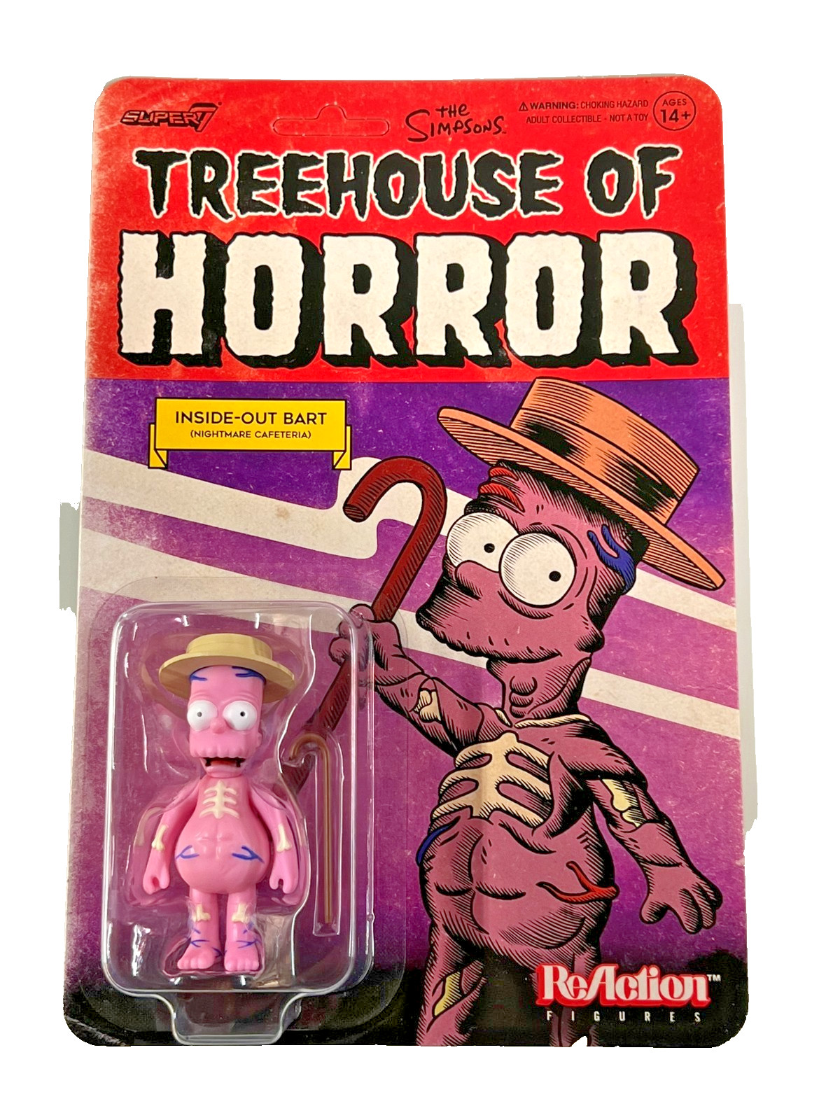 The Simpsons Treehouse of Horror ReAction Action Figure : Inside-Out Bart - BNIB