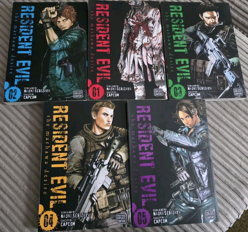 Resident Evil The Marhawa Desire Manga Series 1-5 Complete Rare English