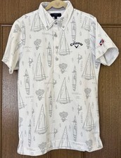 Callaway Golf Yacht Pattern Short Sleeve Polo Shirt M