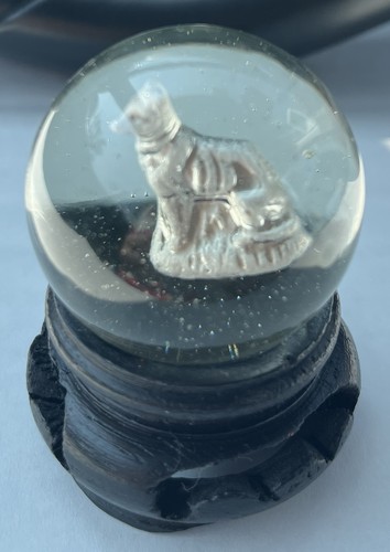 LARGE APPROXIMATE 2 inch Antique Sulfide German Marble W German Shepherd On Base - Picture 3 of 9
