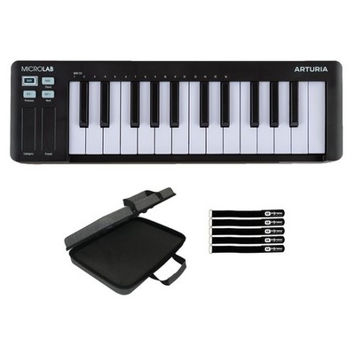 Arturia MicroLab mk3 Black Ultra-Compact MIDI Recording Controller w Case