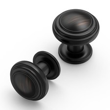 10 Pack Oil Rubbed Bronze Kitchen Cabinet Knobs for Dresser Drawers - Zinc Ha...
