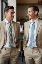 2-Pack Neck Ties Blue Polka Dots  Blue/Black Geometric   Men  s Formal Accessori