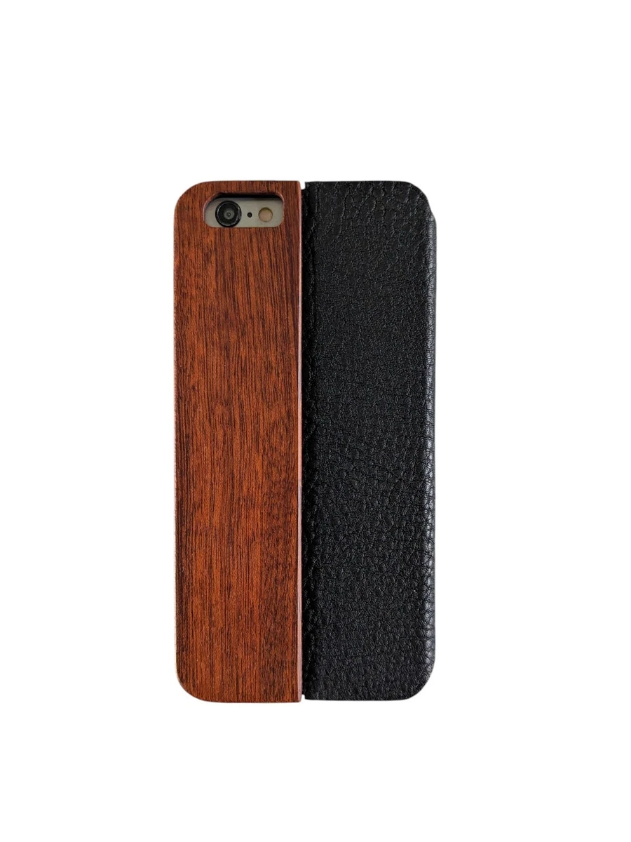 TENDLIN Custodia In Legno Naturale E Silicone Per IPhone 14 Pro: Antishock, Sottile, Con Ricarica Wireless - Palissandro Nero - 5