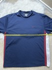 Vintage 1990s Nike Navy Blue Red & White Striped Polyester Shirt Size XL — photo 5