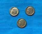 (3) 1964 D Roosevelt Dime 10c - 90% Silver US Dime 10 Cent Blue Lot