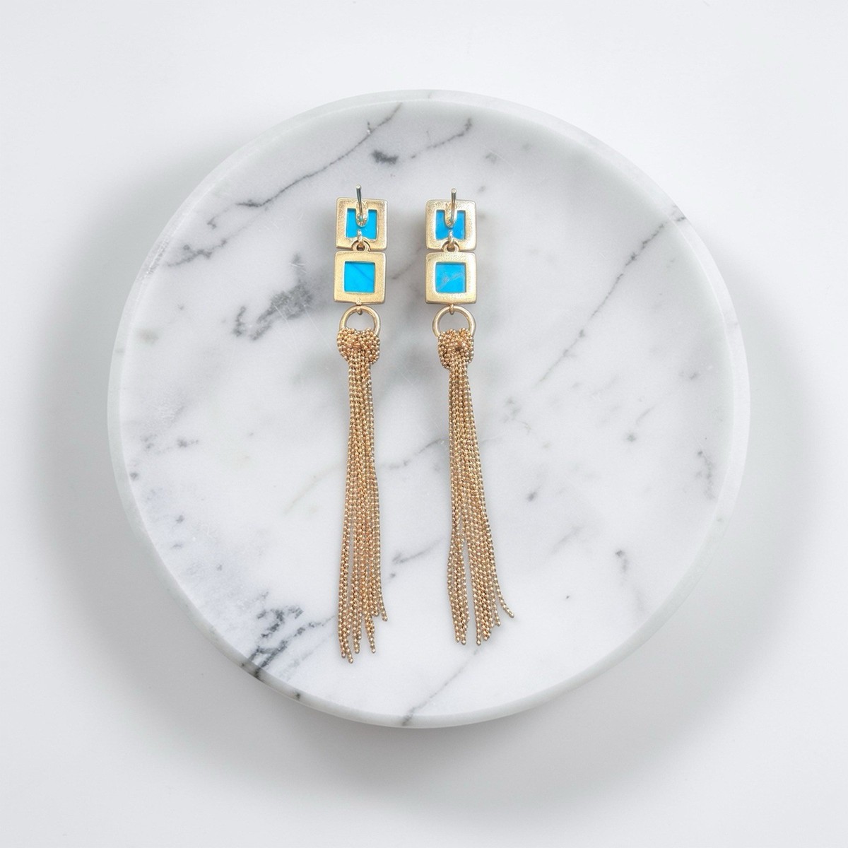 Designer Marcia Moran 18k Gold Plated Earrings View 5
