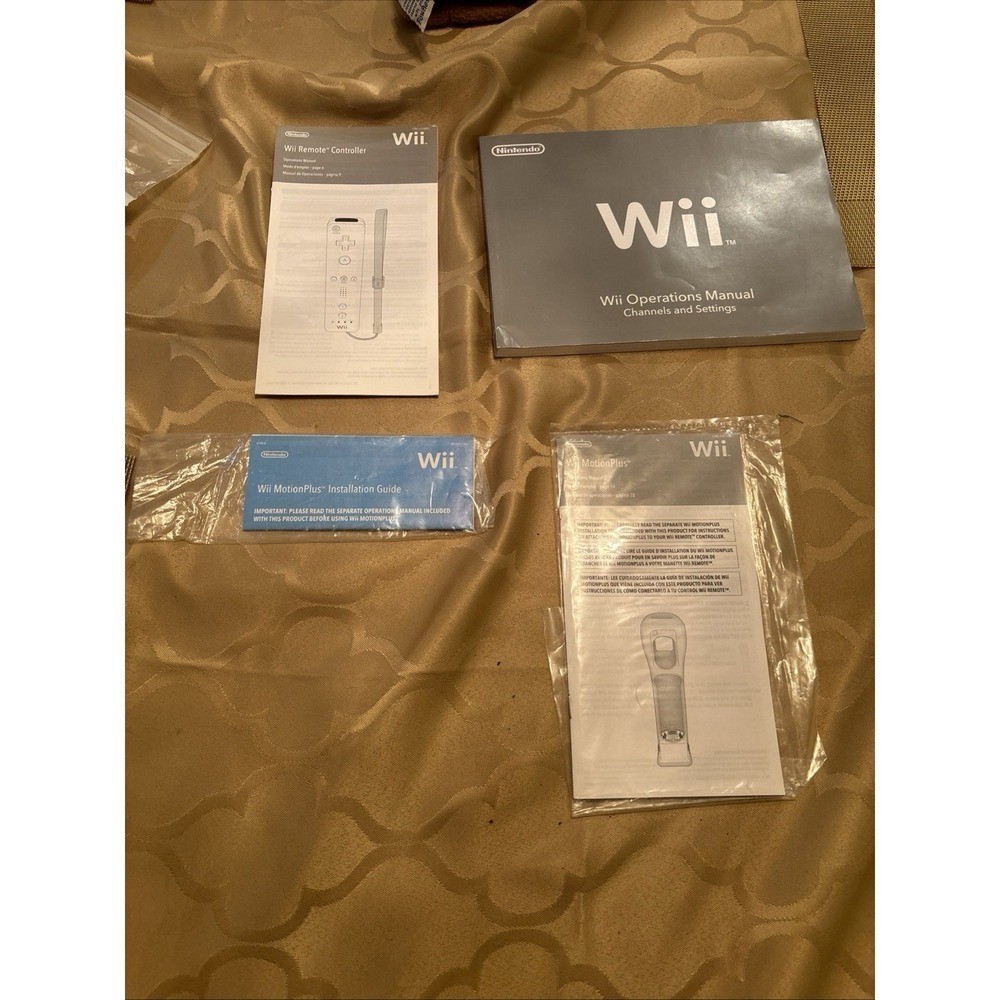 Nintendo Wii System Assorted Operations Manuals Setup Motion Plus Nunchuk Remote