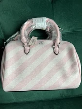 Victoria's Secret Mini Duffle Crossbody Bag Heritage Stripe  New