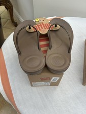 FitFlop IQushion Ergonomic Flip Flops Sandals  - Bronze UK size 4 - RRP &pound;32