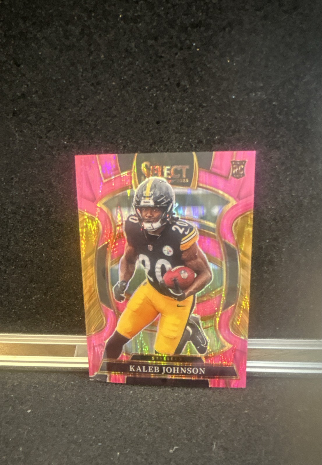 2025 Panini Select - Concourse Kaleb Johnson #52 Pink Shock Prizm (RC)