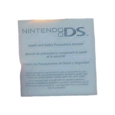 Nintendo DS Health and Safety Precautions 55878D Manual Insert Only Glossy Paper