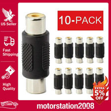 10-Pack AV RCA Audio Video Female to Female Jack Coupler Adapter Connector