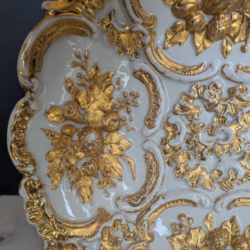 MEISSEN 23Cm Gold Relief Cabinet Plate Rococo - Picture 5 of 10
