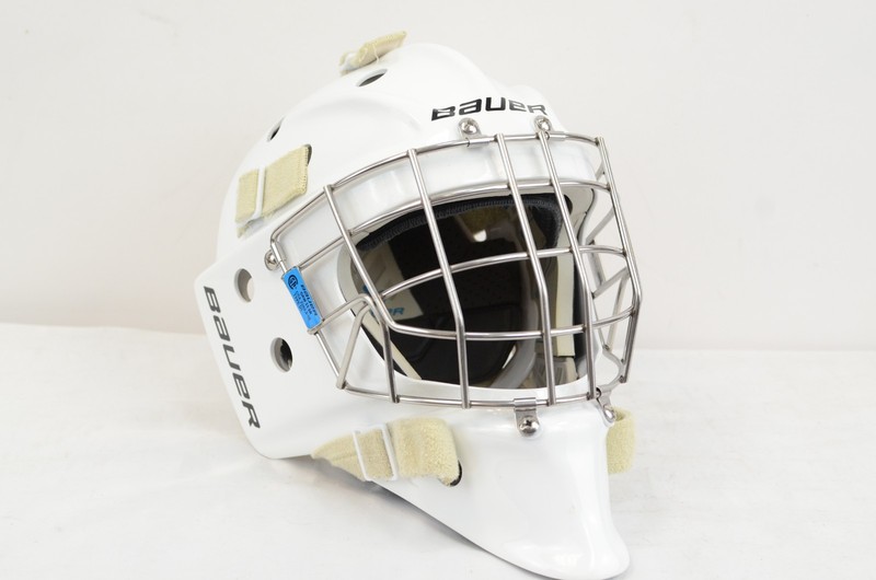 Bauer Profile 950 Cert. Straight Bar Goalie Mask Senior Small White (0612-823)