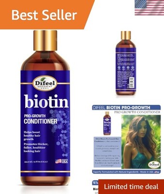 Nourishing Biotin Conditioner for Hair Loss - 12 oz Leave-In, Color Safe Formula