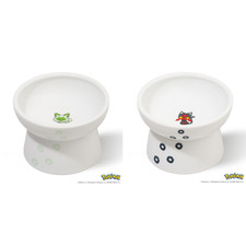 Necoichi Pokemon Elevated Water Bowl for Cats Litten & Sprigatit Set of 2 JP FS