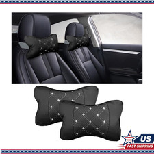 Car Neck Pillow 2pcs Breathable Head Neck Rest Cushion Soft Comfort Seat Suppo Car Neck Pillow 2pcs Breathable Head Neck Rest Cushion Soft Comfort Seat Suppo