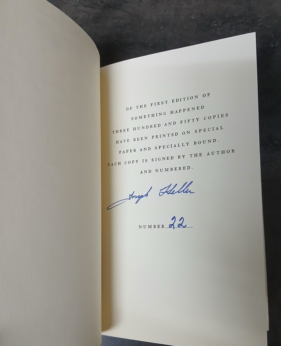 Joseph Heller Signed First Edition Something Happened Number 22