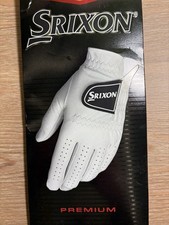 Men's Srixon Premium Cabretta Golf Glove - White Men  s ML Reg Left