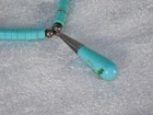 Vintage Navajo Heishi Turquoise Drop Bead Sterling Silver Necklace 16.5" — photo 5
