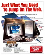 1995 CIRCUIT CITY WEB Original Vintage Print Ad Home Computer Early PC Internet