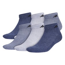 adidas Mens Athletic Cushioned Low Cut Ankle Socks 6 Pairs Durable