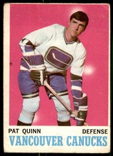 1970-71 O-Pee-Chee Pat Quinn Vancouver Canucks #120