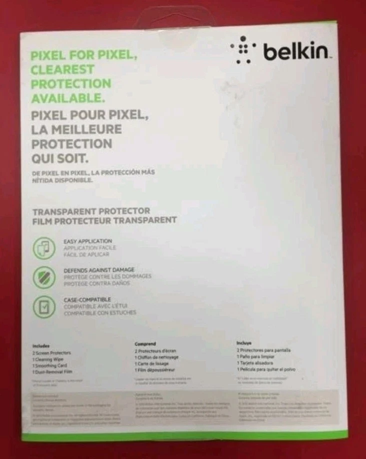 2X GENUINO BELKIN LCD Protector de Pantalla Película Cubierta Protector iPad Air 1 2 F7N078tt2  Foto 3 de 4