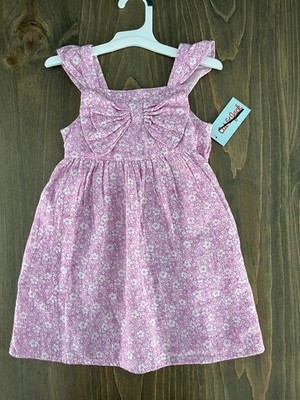 Cat & Jack 4t Pink Dress With Flowers Sparkles and Bow Sleeveless  Think Spring!