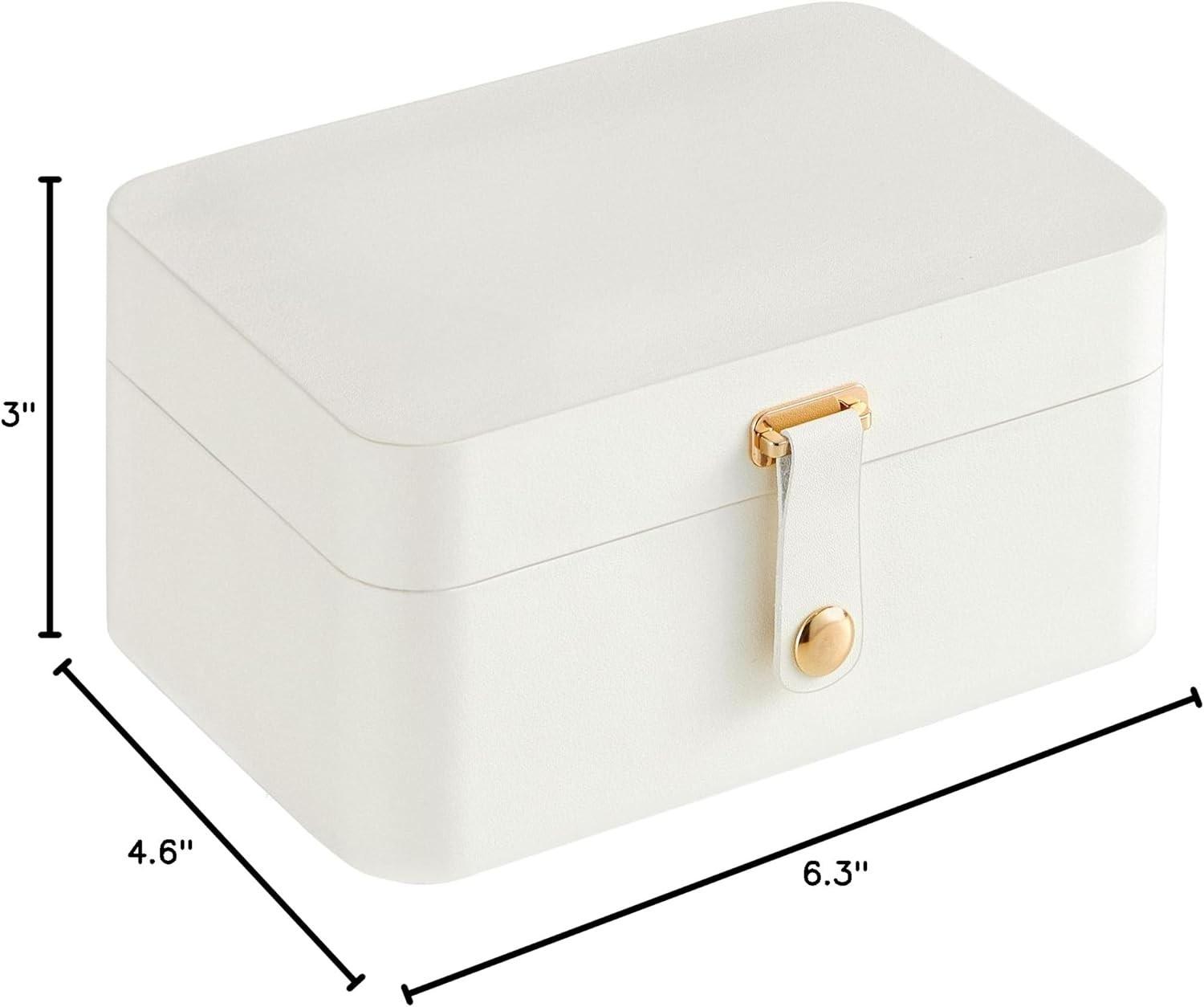 SONGMICS Jewelry Organizer Box, 2-Layer Travel Case for Earrings, Necklaces, Bra