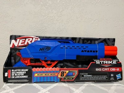 Nerf Alpha Strike Big Cat DB-2 Blaster 8X Elite Darts Hasbro NEW