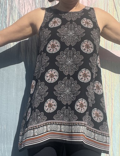 MAX STUDIO Bluse S Tank Flow Printed Shirt Small Freizeit Arbeit Top Snag süß - Bild 2 von 18