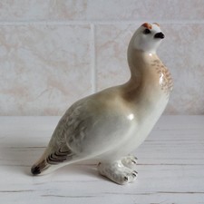 Lomonosov LFZ Partridge Grouse Bird Figurine Porcelain Made In USSR Vintage