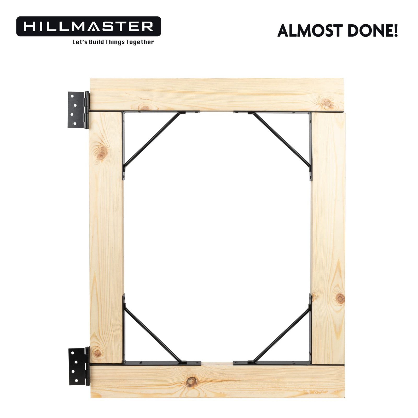 2 Set Heavy Duty Anti Sag Bracket Kit for Wooden Fences, Shed Doors, Driveway...