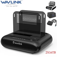 Wavlink Dual Bay Hard Drive Enclosure SATA for 2.5“/3.5" HDD/SSD USB A/C 3.0