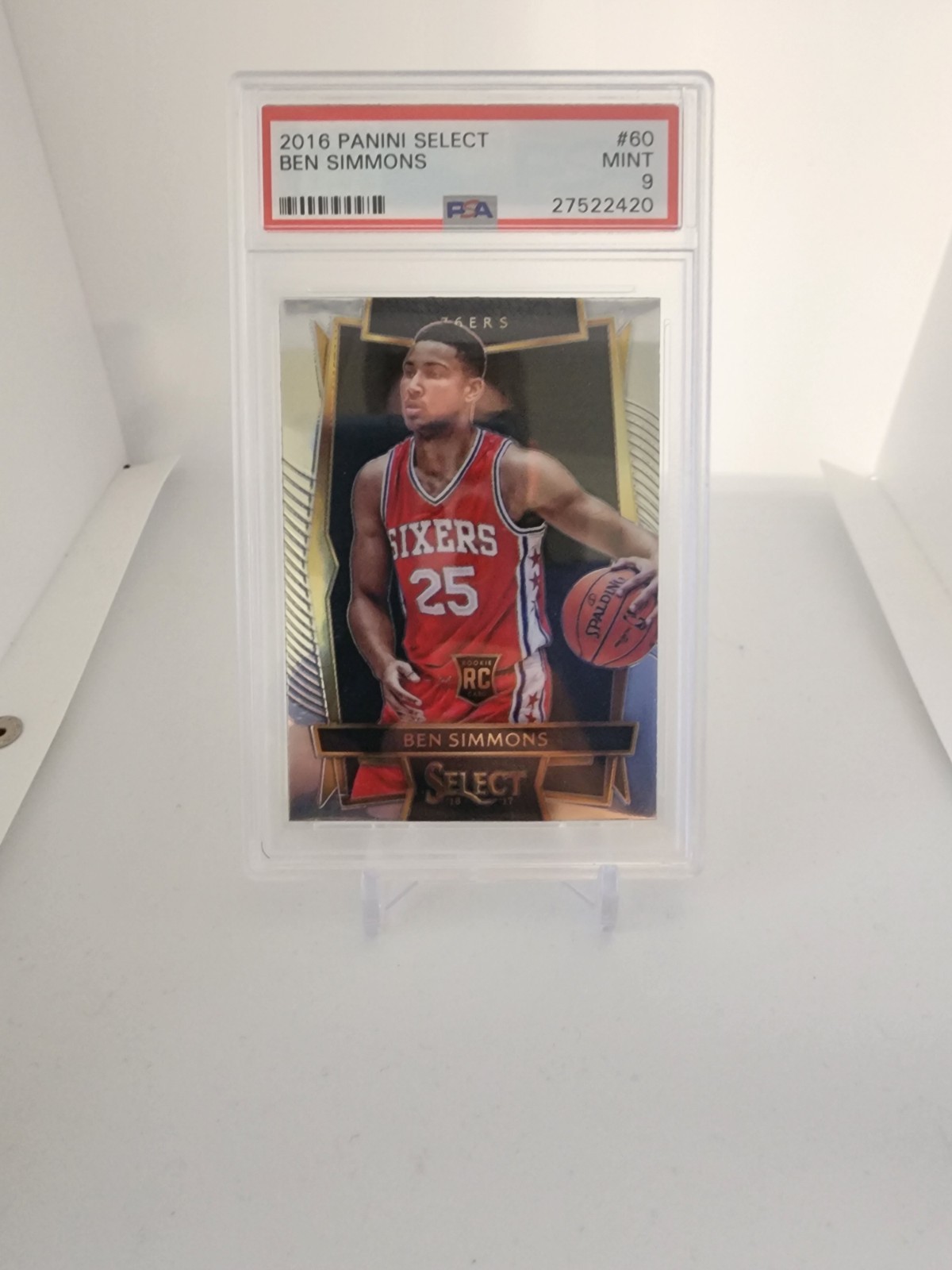 2016 PANINI SELECT #60 BEN SIMMONS RC PSA 9