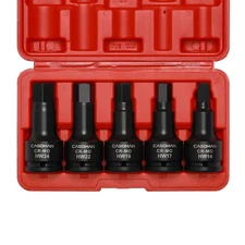 Casoman 3/4 Inch Drive Impact Hex Driver Set, 5-Pieces, Metric, 14Mm,